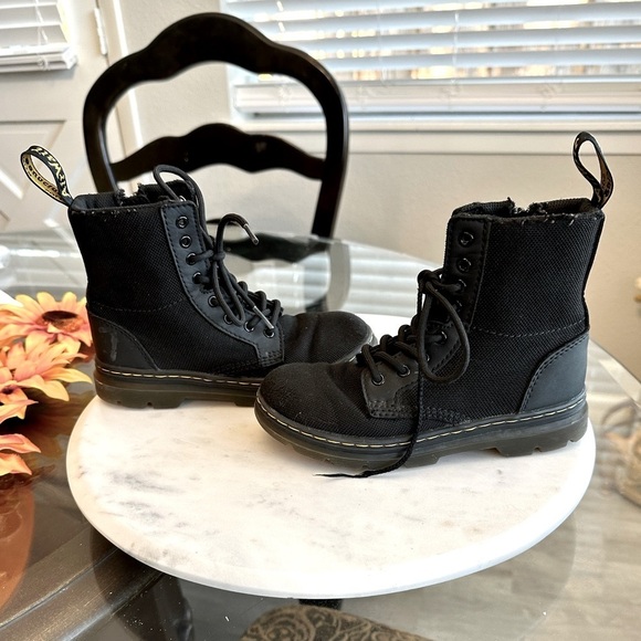 Dr Martens Youth Air Wair Combs J Extra Tough Boots Size 13 Black Poly Casual - Picture 4 of 9